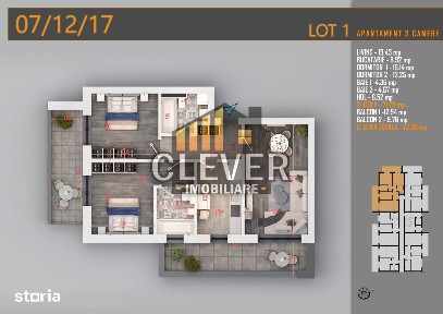 3 Camere, 95 mp | 2 Balcoane 23,8 mp | Pallady | Comision 0%