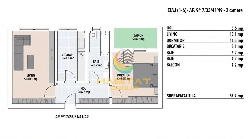 Vânzare Apartament 2 camere 58 mp - Berceni / Grand Arena / Dealul Cuc