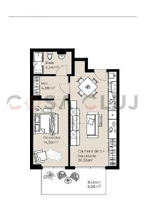 2 camere, bloc nou premium, Soporului