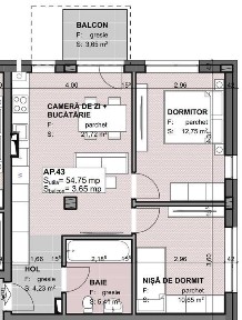 PF, fără intermediari sau taxe ascunse. Apartament 3 camere bloc nou, semifinisat, cu garaj, Apahida
