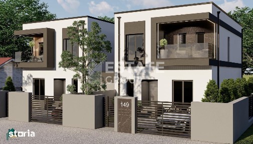 Duplex cu 5 camere despartit prin garaj in Mosnita Noua