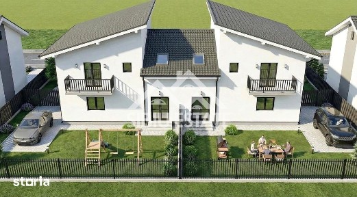 Casa noua 5 camere 3 bai, curte mare