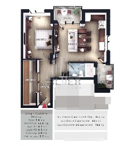 Apartament cu 2 camere/52mp/zona Vivo/TVA INCLUS.