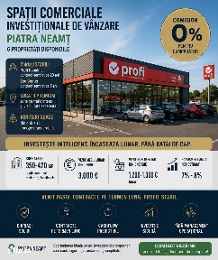 Centru comercial închiriat | Profi, Pepco | yield stabil 9%