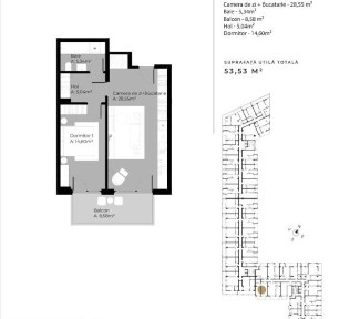 Apartament de 53,53mp | Strada Soporului | Langa Parc | Iulius Mall |