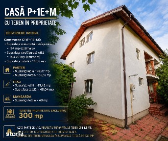 Vila spatioasa P+1+M - 174 mp + Teren 350 mp - Bragadiru-Primărie