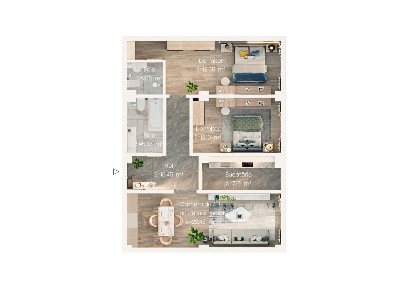 Apartament 3 camere - 85mp