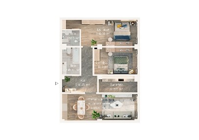 Apartament 3 camere - 85mp