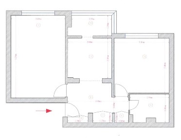 Apartament 2 camere, decomandat, Paltinis (ID:T538)