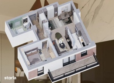 Apartament 2 camere in Complex de blocuri noi Platou Galata Cod:162071