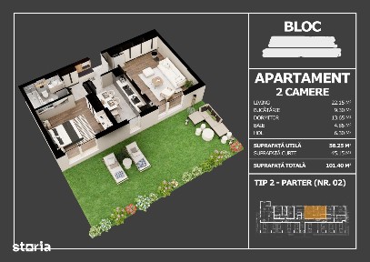 Apartament cu gradina | Decomandat | Popesti-Leordeni