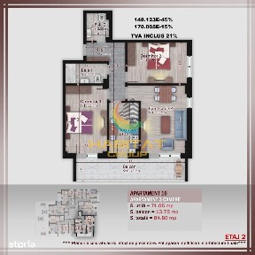Pallady 3 camere decomandat 85 mp in bloc tip Boutique