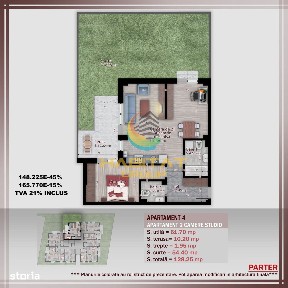 Pallady 2 camere 62 mp + terasa 12 mp + curte 55 mp