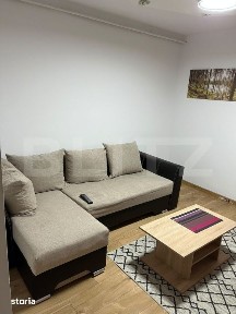 Garsoniera complet mobilata si utilata, cu centrala proprie si balcon