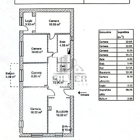 Apartament 4 camere/79mp/Calea Floresti.