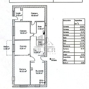 Apartament 4 camere/79mp/Calea Floresti.