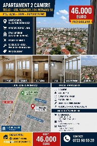TECUCI, CENTRAL, APARTAMENT 2 CAMERE, 50 MP, ETAJ 10 / 10, LIBER