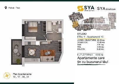 AP.2CAM. LIVING OPEN-SPACE / BLOC BOUTIQUE P+4. PARCARE GRATUITA!