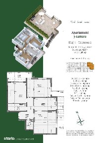 AP. 3CAM. DECOMANDAT + TERASA IN BLOC P+3 / PALLADY. COMISION 0%!