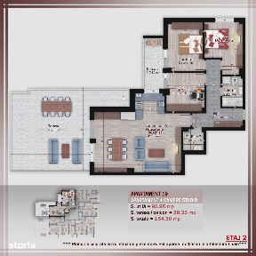 AP. 4CAM. IN BLOC P+3 PREMIUM - TERASA 51MP. / LOC DE PARCARE INCLUS