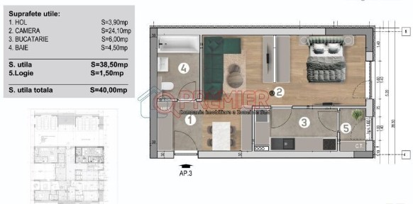 Garsoniera Premium - Grand Arena