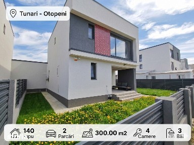 Vila Tunari - Otopeni | 23 august | 4 camere | 147 mpu | 300 teren