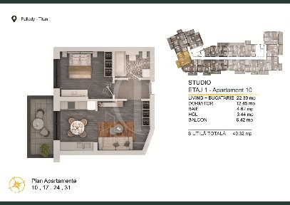 Th. Pallady-Apartament 2 camere Studio Loc de parcare Bonus