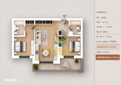 Apartament 3 camere - metrou N.Teclu