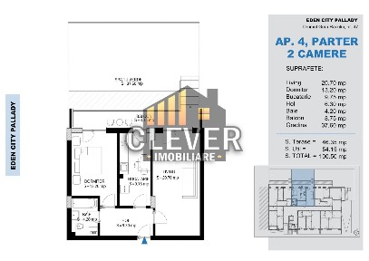 2 Camere cu Grădină 37 mp | Pallady | Încălzire Pardoseală