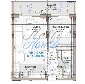 Apartament 2 camere, suprafata utila 43mp, zona Cetatii