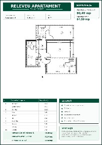 Apartament cu 3 camere - Zona Bulevard Etaj 4/4 -64,5 mp | 2 balcoane
