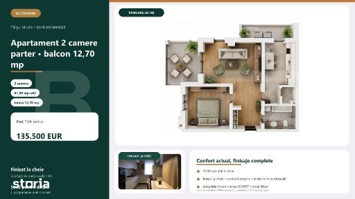 Apartament Nou Cu 2 Camere | 80,70 Mp | Targu Mures