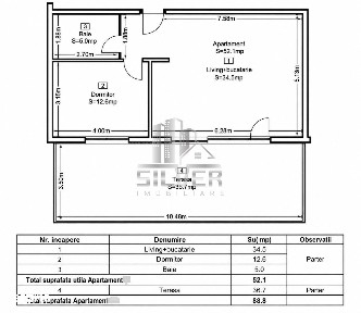 Apartament cu 2 camere/terasa 37 mp/garaj/imobil calitativ/Eroilor
