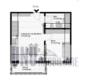 Apartament 1 camera 43 mp,Visan,Comision 0%