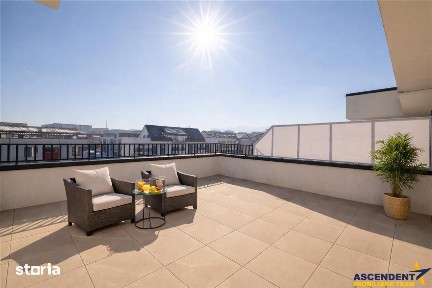 Apartament tip penthouse. mobilat, utilat, 2 terase, 100mp, Tractorul