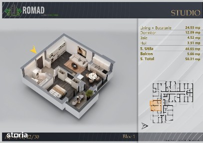 2 CAMERE TIP STUDIO // ROMCO REZIDENTIAL