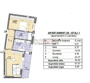 Apartament 2 camere, bloc nou- Popesti Leordeni