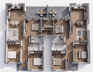 Duplex 4 camere, 325mp teren, despartit prin dressing in Giroc