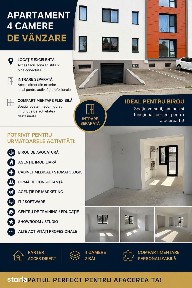 DE VANZARE APARTAMENT 4 CAMERE -IDEAL BIROURI
