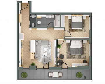 Apartament 3 camere, 74 mp, bloc nou (M-Avenue) - FSEGA/Iulius Parc