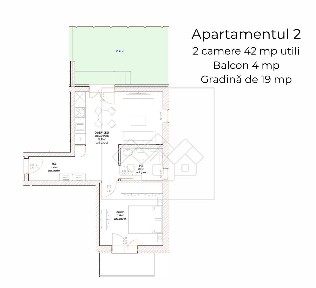 Ap 2 camere, 2 balcoane, gradina - Ciresica