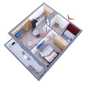APARTAMENT 2 CAM | 45.25 MP + TERASĂ 79972 €