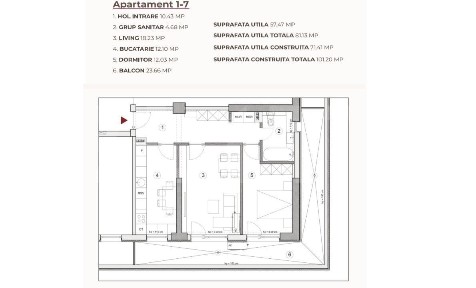 Apartament 2 camere, 81.13 mp, ansamblu 0% Comision Achizitie, Calea S