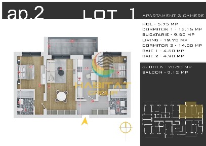 Pallady 3 camere decomandat 80 mp 15 min.metrou N.Teclu