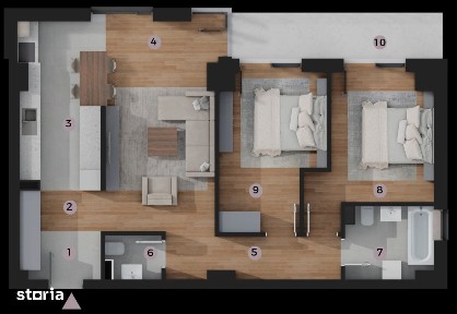 Apartament 3 Camere, bloc C1, Zona Tatarasi-Venetia, la Millennium