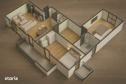Apartament nou cu 3 camere decomandate zona Calea Surii Mici