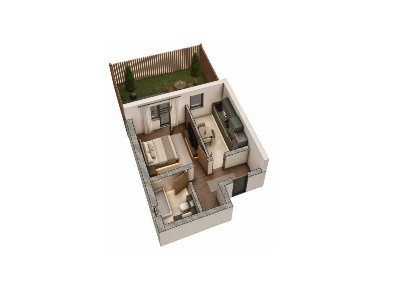 Apartament 1 camera cu gradina, CUG - Valea Adanca Cod:163248