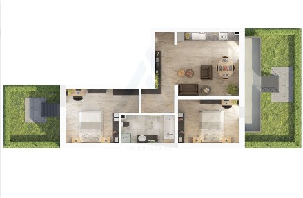 Apartament 61.2 mp utili 3 camere si gradina 47 mp in zona D-na Stanca