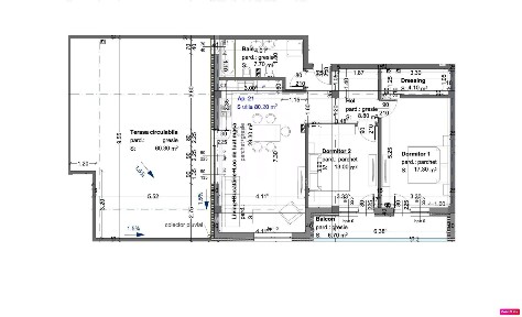 Penthouse 3 camere - 80,20 mp + terasa de 60.30 mp - Selimbar