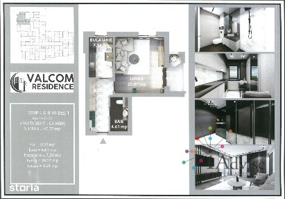 Valcom Residence Bartolomeu, Garsoniera, terasa 4.01, Comision 0%